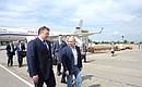 Arrival in Stavropol. With Acting Governor of Stavropol Territory Vladimir Vladimirov.