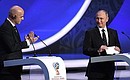2018 World Cup final draw. With FIFA President Gianni Infantino. 2018 World Cup final draw. Photo: RIA Novosti