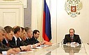 At a meeting with the Security Council on Russia\'s space exploration policy for the period through to 2020 and beyond.