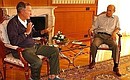 President Putin talking to former US President George H.W. Bush.