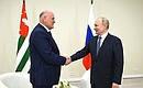 With President of Abkhazia Aslan Bzhania. Photo: Grigoriy Sisoev, RIA Novosti