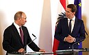 Statements for the press following talks with Federal Chancellor of the Republic of Austria Sebastian Kurz.