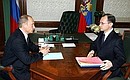 Working meeting with Director of the Federal Atomic Energy Agency Sergei Kiriyenko.