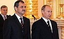 На церемонии вручения верительных грамот послами иностранных государств с послом Болгарии в России Пламеном Ивановым Гроздановым.