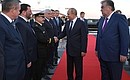 Перед отлётом из Душанбе. Справа – Президент Таджикистана Эмомали Рахмон.