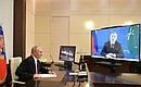 Meeting with Head of Republic of Adygeya Murat Kumpilov (via videoconference).