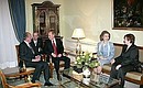 Meeting with King of Spain Juan Carlos I and Queen Sofia.