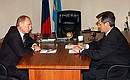 Meeting with Alexander Zhilkin, acting governor of Astrakhan Oblast.