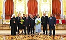 С участниками церемонии вручения медалей Героя Труда и Государственных премий Российской Федерации.