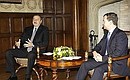 C Президентом Азербайджана Ильхамом Алиевым.