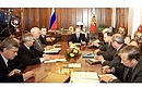 President Putin meeting with his plenipotentiary envoys to the federal districts.