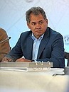 Governor of Moscow Region and President of the Russian Geographical Society Sergei Shoigu at a meeting of the Russian Geographical Society’s Board of Trustees.