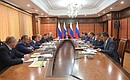 Meeting on Ingushetia’s socioeconomic development.