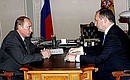 С генеральным директором ОАО «Совкомфлот» Сергеем Франком.