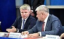 Russian Sports Minister Pavel Kolobkov (left) and Interior Minister Vladimir Kolokoltsev before the meeting of the Supervisory Board of the 2018 FIFA World Cup Russia Local Organising Committee.