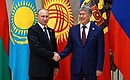 With President of Kyrgyzstan Almazbek Atambayev before the meeting of the CIS Council of Heads of State. Photo: Press Office of the President of Azerbaijan