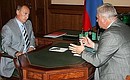 С председателем Федерации независимых профсоюзов Михаилом Шмаковым.