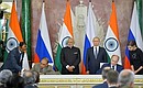 Signing of Russian-Indian documents.
