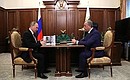 With Governor of the Saratov Region Valery Radayev.