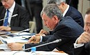Before the meeting on the construction of a shipbuilding centre in the Far East. Rosneft CEO Igor Sechin.