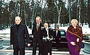 Встреча Владимира и Людмилы Путиных с Жаном Кретьеном и его супругой Алин Кретьен.