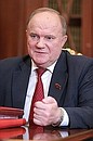 Chairman of the Central Committee of the Communist Party of the Russian Federation, leader of the Communist Party faction in the State Duma Gennady Zyuganov.