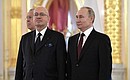 Pierre Levy (French Republic) presents his letter of credence to Vladimir Putin.