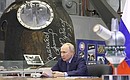 At a meeting on the development of the space sector. Photo: Sergei Bobylev, TASS