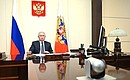 В ходе встречи с врио губернатора Белгородской области Вячеславом Гладковым (в режиме видеоконференции).