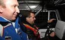 In the KAMAZ racing truck with KAMAZ Master Team pilot Vladimir Chaguin.