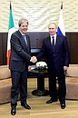 С Председателем Совета министров Италии Паоло Джентилони.