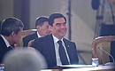 Президент Туркменистана Гурбангулы Бердымухамедов на заседании Совета глав государств СНГ в расширенном составе.