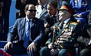 President of Egypt Abdel Fattah el-Sisi (left) at the military parade to mark the 70th anniversary of Victory in the 1941–1945 Great Patriotic War.
