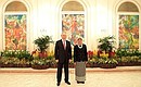 Before the state dinner in honour of the President of Russia Vladimir Putin. With President of Singapore Halimah Yacob.