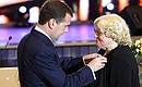 Bella Kurkova, Deputy Editor of Culture TV Channel, was awarded the Order for Services to the Fatherland, IV degree.