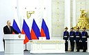 Presidential address on the occasion of signing the treaties on the accession of the DPR, LPR, Zaporozhye and Kherson regions to Russia. Photo: Dmitry Astakhov, TASS
