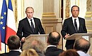 Press conference following Russian-French talks. With President of France Francois Hollande.
