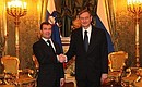 С Президентом Словении Данило Тюрком.