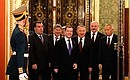 Leaders of CSTO member states before the meeting.