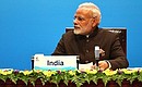 Премьер-министр Индии Нарендра Моди на встрече с членами Делового совета БРИКС.