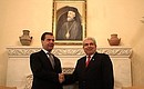 With President of the Republic of Cyprus Demetris Christofias.