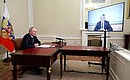 Встреча с губернатором Воронежской области Александром Гусевым (в режиме видеоконференции).