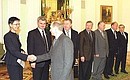 С лидерами фракций и депутатских групп Государственной Думы.