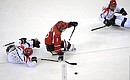 Матч по следж-хоккею между сборными командами России и Республики Корея.