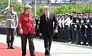 The official welcoming ceremony. With Federal Chancellor of Germany Angela Merkel.