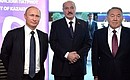 With President of Belarus Alexander Lukashenko and President of Kazakhstan Nursultan Nazarbayev.