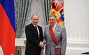 Presenting Russian Federation state decorations. The Order for Services to the Fatherland, I degree, is awarded to Federation Council Member Vladimir Dolgikh.
