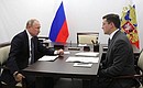 С губернатором Нижегородской области Глебом Никитиным. Фото РИА «Новости»