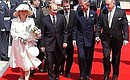 Vladimir and Lyudmila Putin were welcomed at the airport by HRH Prince Charles, the Prince of Wales.
