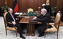 With head of the A Just Russia political party group in the State Duma Sergei Mironov.